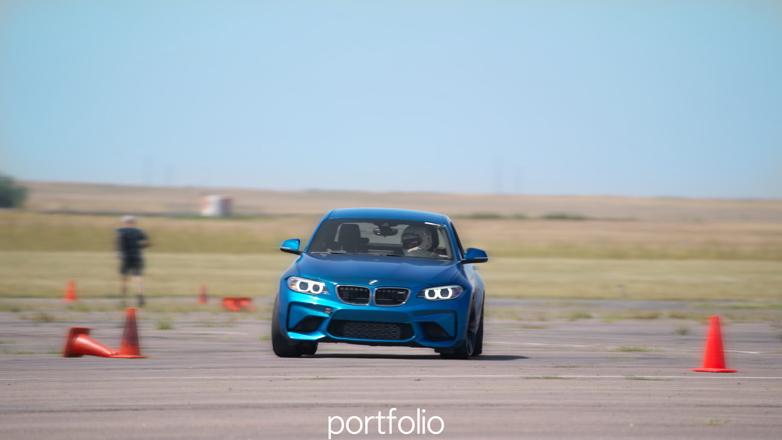 Blue BMW M2 AX